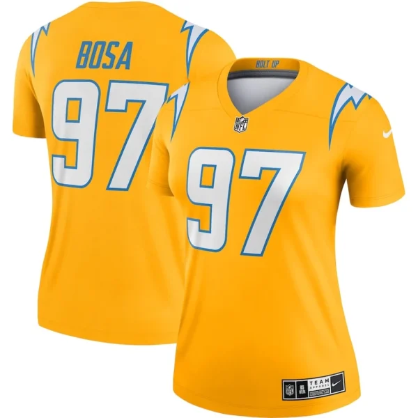 Joey bosa los angeles chargers nike womens inverted legend player performance top Gold