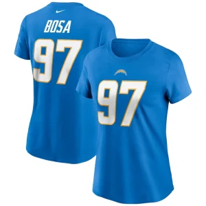Joey bosa los angeles chargers nike womens name number t shirt Powder blue