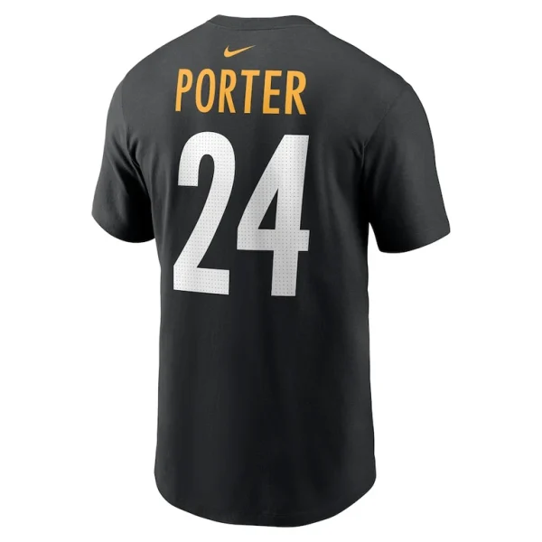 Joey porter jr. pittsburgh steelers nike player name number t shirt Black L