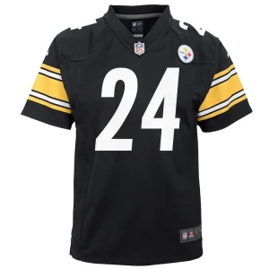 Joey porter jr. pittsburgh steelers nike youth game jersey Black Yth M