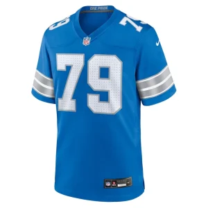 John cominsky detroit lions nike team game jersey Blue M