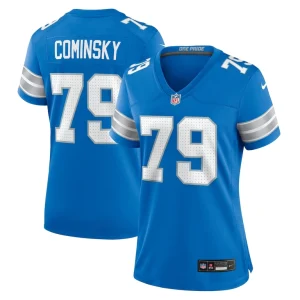 John cominsky detroit lions nike womens team game jersey Blue
