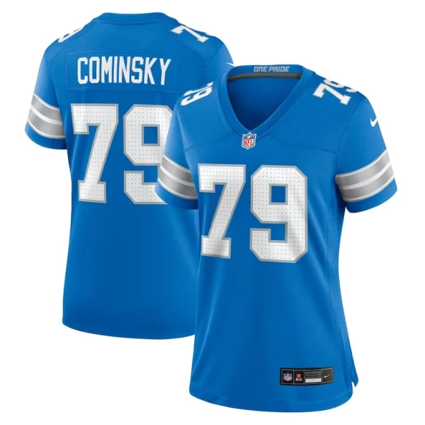 John cominsky detroit lions nike womens team game jersey Blue
