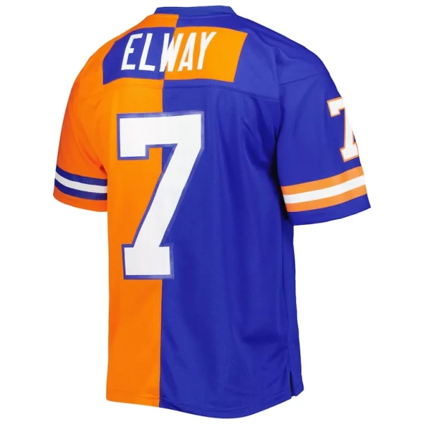 John elway denver broncos mitchell ness 1990 split legacy replica jersey Royalorange L