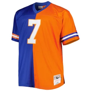 John elway denver broncos mitchell ness big tall split legacy retired player replica jersey Royalorange 3XB