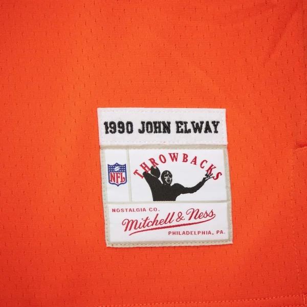 John elway denver broncos mitchell ness player name number hoodie legacy jersey Orange 2XL