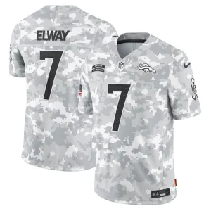 John elway denver broncos nike 2024 salute to service retired player limited jersey Arctic camo