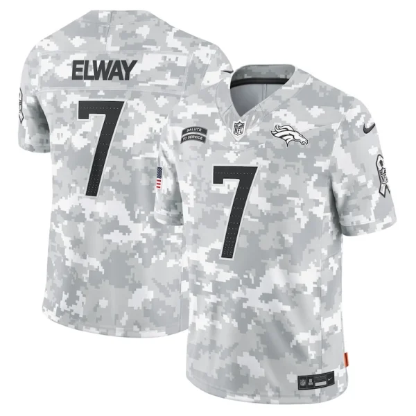 John elway denver broncos nike 2024 salute to service retired player limited jersey Arctic camo