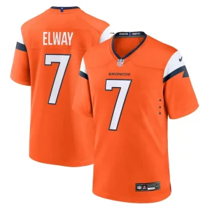 John elway denver broncos nike mile high collection retired player game jersey Orange