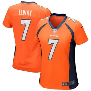 John elway denver broncos nike womens game retired player jersey Orange
