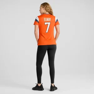 John elway denver broncos nike womens mile high collection retired player game jersey Orange 2XL