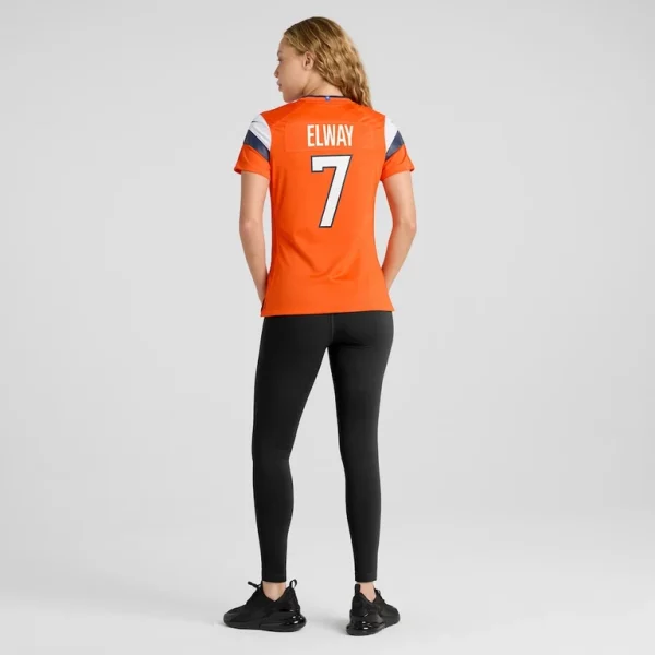 John elway denver broncos nike womens mile high collection retired player game jersey Orange 2XL