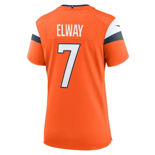 John elway denver broncos nike womens mile high collection retired player game jersey Orange L