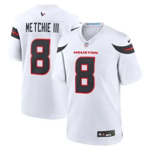 John metchie iii houston texans nike game jersey White