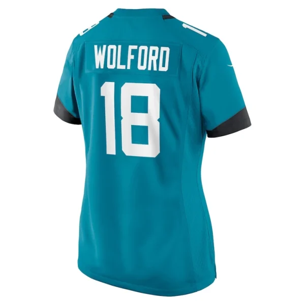 John wolford jacksonville jaguars nike womens team game jersey Teal L