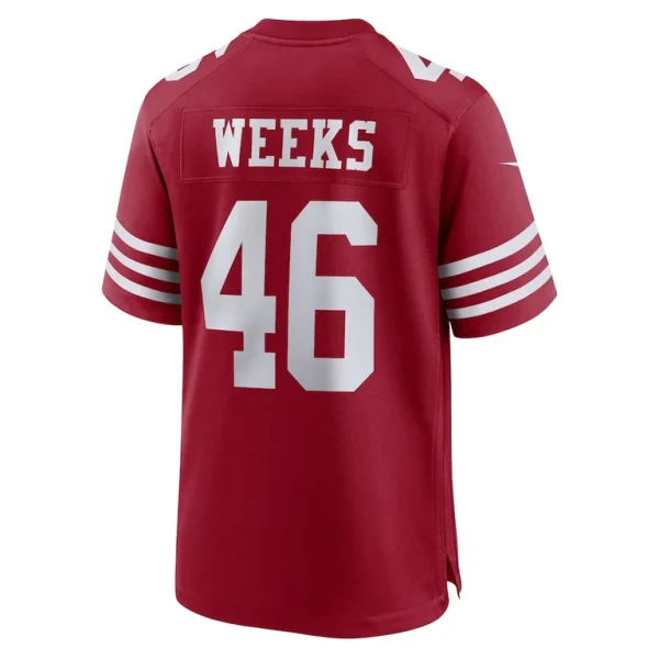 Jon weeks san francisco 49ers nike team game jersey Scarlet L