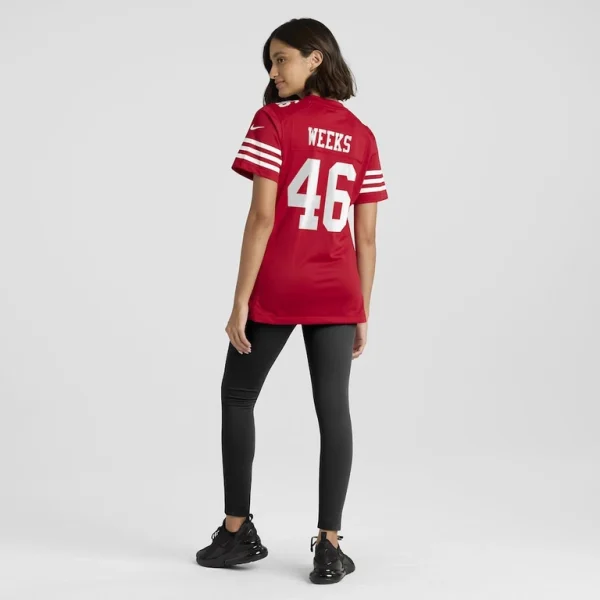 Jon weeks san francisco 49ers nike womens team game jersey Scarlet 2XL
