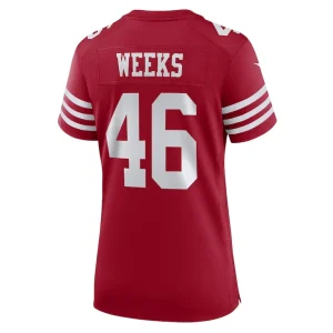 Jon weeks san francisco 49ers nike womens team game jersey Scarlet L