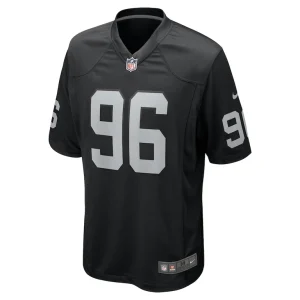 Jonah laulu las vegas raiders nike team game jersey Black M