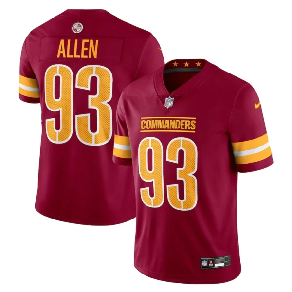 Jonathan allen washington commanders nike vapor untouchable limited jersey Burgundy