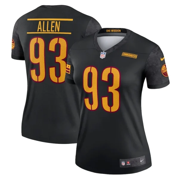 Jonathan allen washington commanders nike womens alternate legend player performance top Black