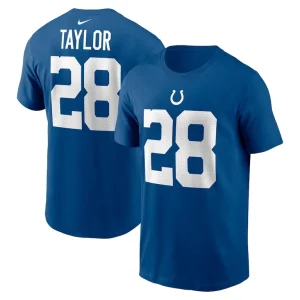 Jonathan taylor indianapolis colts nike player name number t shirt Royal