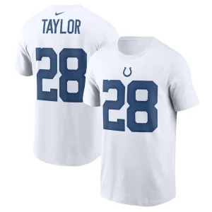 Jonathan taylor indianapolis colts nike player name number t shirt White