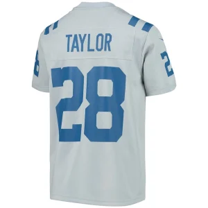 Jonathan taylor indianapolis colts nike youth inverted team game jersey Gray Yth L