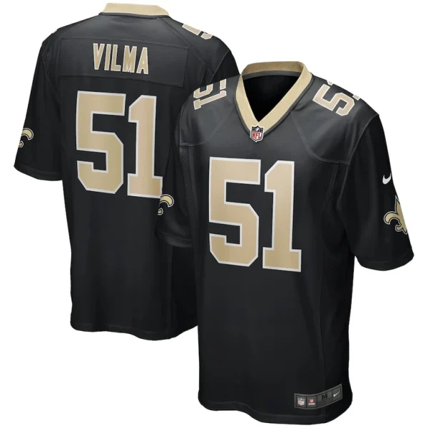 Jonathan vilma new orleans saints nike game retired player jersey Black
