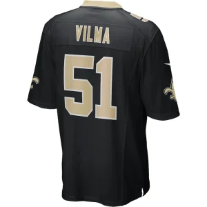 Jonathan vilma new orleans saints nike game retired player jersey Black L