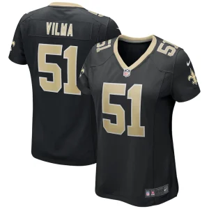 Jonathan vilma new orleans saints nike womens game retired player jersey Black