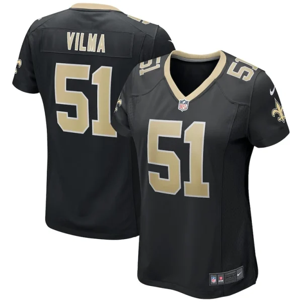 Jonathan vilma new orleans saints nike womens game retired player jersey Black