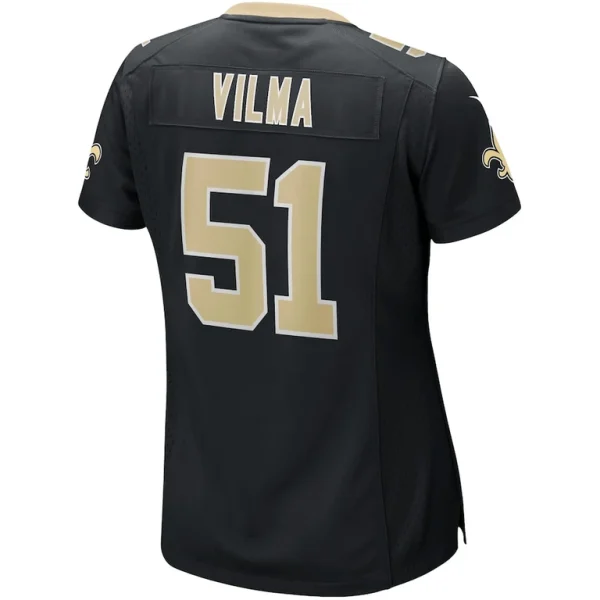Jonathan vilma new orleans saints nike womens game retired player jersey Black L