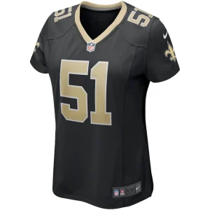 Jonathan vilma new orleans saints nike womens game retired player jersey Black M