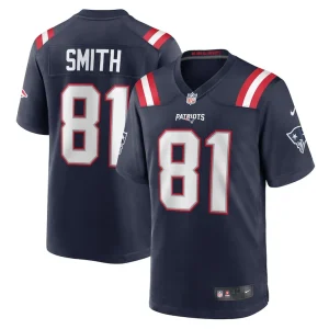 Jonnu smith new england patriots nike game jersey Navy