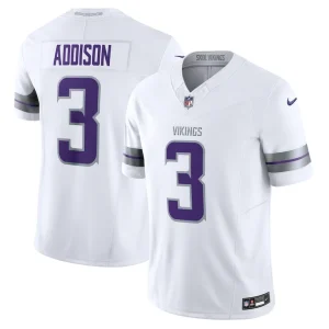 Jordan addison minnesota vikings nike alternate vapor f.u.s.e. limited jersey White