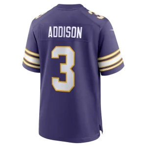 Jordan addison minnesota vikings nike classic player game jersey Purple L
