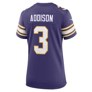 Jordan addison minnesota vikings nike womens classic player game jersey Purple L