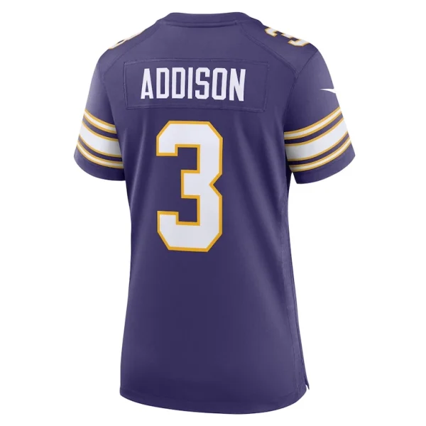 Jordan addison minnesota vikings nike womens classic player game jersey Purple L