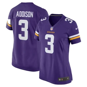 Jordan addison minnesota vikings nike womens team game jersey Purple