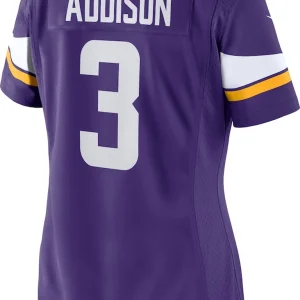 Jordan addison minnesota vikings nike womens team game jersey Purple L