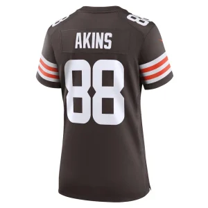 Jordan akins cleveland browns nike womens game jersey Brown L