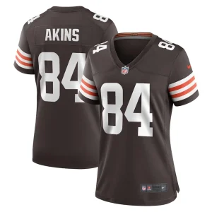 Jordan akins cleveland browns nike womens team game jersey Brown