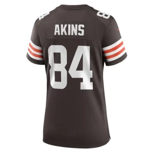 Jordan akins cleveland browns nike womens team game jersey Brown L