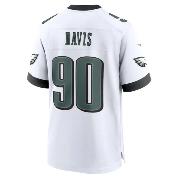 Jordan davis philadelphia eagles nike white game jersey White L