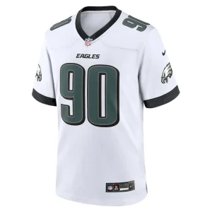 Jordan davis philadelphia eagles nike white game jersey White M