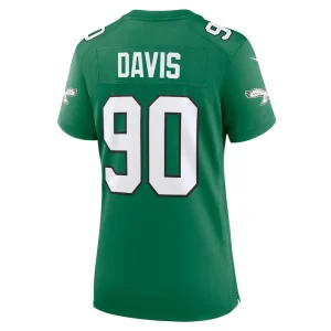 Jordan davis philadelphia eagles nike womens alternate game jersey Kelly green L