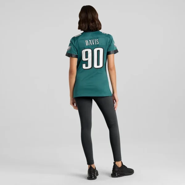 Jordan davis philadelphia eagles nike womens team game jersey Midnight green 2XL