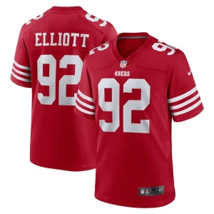Jordan elliott san francisco 49ers nike team game jersey Scarlet