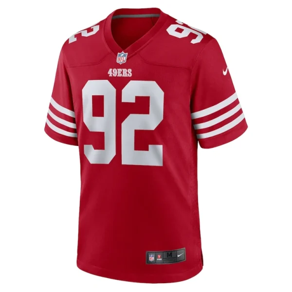 Jordan elliott san francisco 49ers nike team game jersey Scarlet S